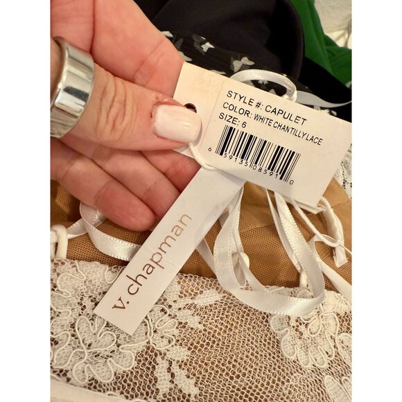 NEW V. Chapman White Capulet Midi Dress NWT - Size 6 - Picture 12 of 12